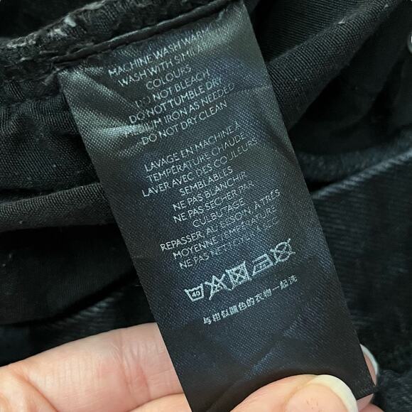 Urban Outfitters BDG High Rise Baggy Jeans Size 28 Distressed Ripped Black - Picture 10 of 11